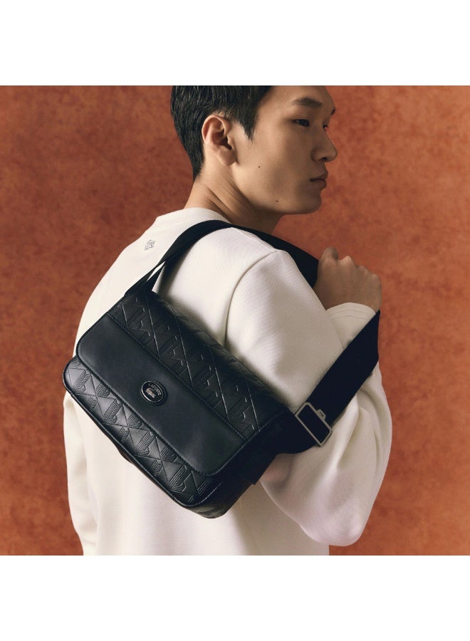 لاكوست حقيبة جلدية مونوغرام بغطاء إغلاق - Image 3