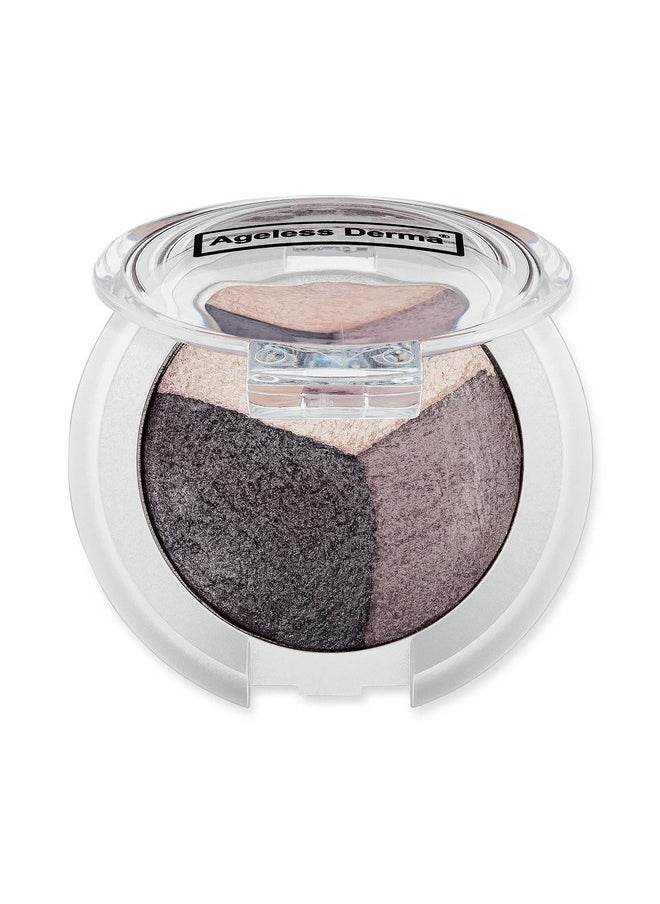 Ageless Derma Mineral Makeup Baked Eyeshadow Trio Vegan Eye Shadow (Smokey)  - Image 2