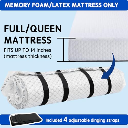 Storage Master Vacuum Storage Bag for Queen Full Size Mattress - Ideal for Memory Foam and Latex Up to 14 Inches - Designed for Easy Moving, Shipping and Storing with Straps (QUEEN/FULL) - Image 3