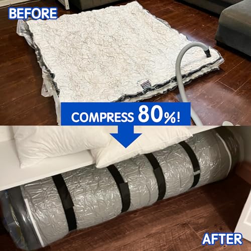 Storage Master Vacuum Storage Bag for Queen Full Size Mattress - Ideal for Memory Foam and Latex Up to 14 Inches - Designed for Easy Moving, Shipping and Storing with Straps (QUEEN/FULL) - Image 4