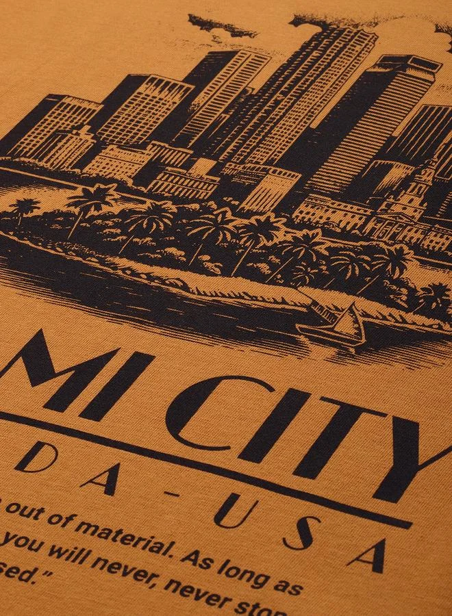 Dillinger Men Oversized Printed Cotton T-Shirt