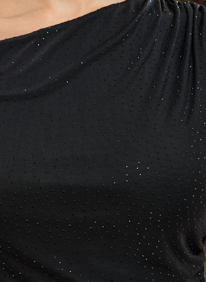 Styli Women Black Sleeveless Embellished Top - Image 4