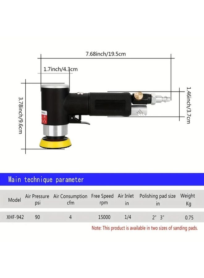 مُلمِّع هوائي مداري صغير أحمر 15000 دورة في الدقيقة بسرعة قابلة للتعديل - Image 3