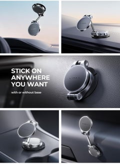 Lisen LISEN Folding Car Magnetic Phone Holder for Car 360° Rotatable Dash Car Easily Install Hands Free Fits for All Smartphones & Tablet  - Image 5
