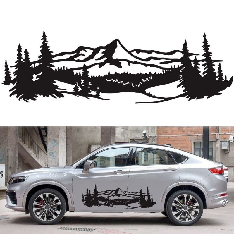 Waterproof Sticker: Black Premium PVC Durable Vinyl - Easy Installation & Removal Car Hood Decoration for Car Modification Enthusiasts - Image 1