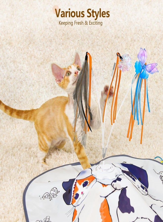 ORSDA 12PCS Replacement 5 in 1 Interactive Kitten Toys for Indoor Cats with Multicolor Feather Refill, Mylar Crinkle Balls, Spin Flying Butterfly for Indoor Exercise (Only Suitable for T85) - Image 4