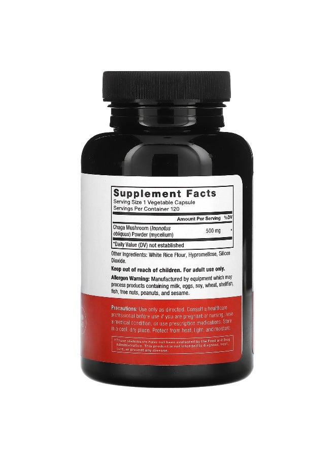 Force Factor Force Factor, Chaga, 500 mg, 120 Vegetable Capsules  - Image 2