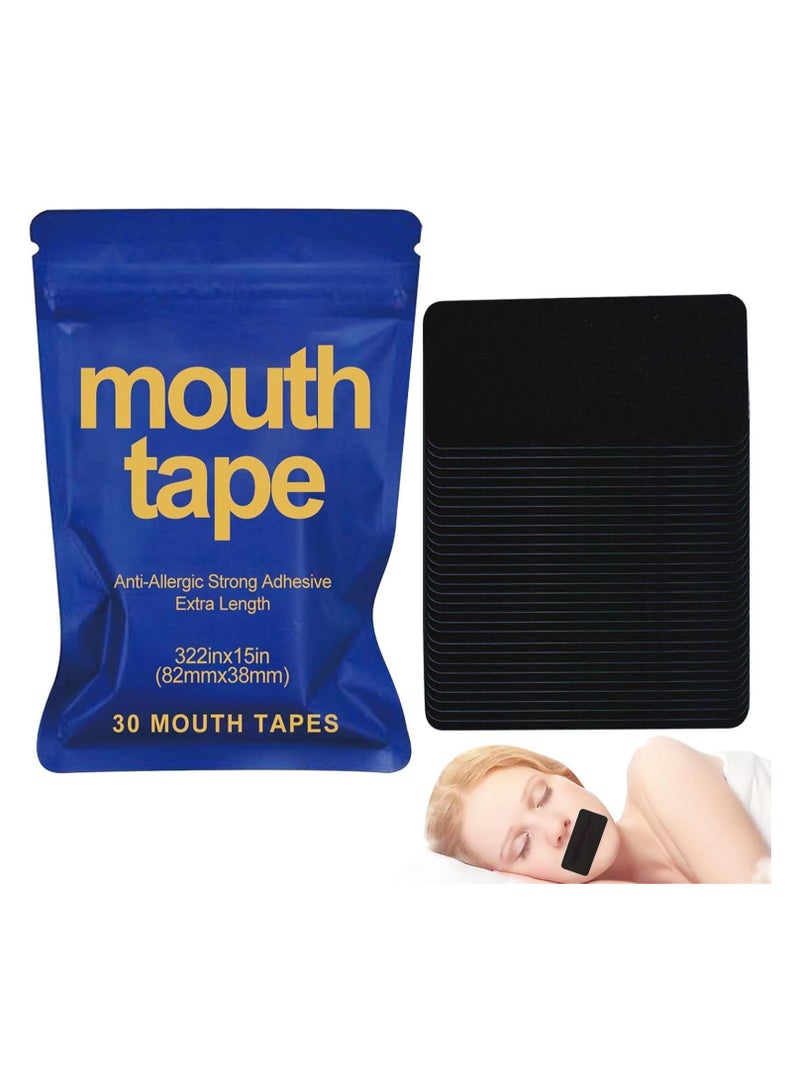 CMGTYYD CMGTYYD Sleep Tape Strips, 30 Pcs Mouth Tape for Sleeping, Anti Snoring Mouth Strips, Anti Snoring Aid for Men & Women, Reusable Hypoallergenic Premium Quality Snoring Strips Pain-Free Removal  - Image 1
