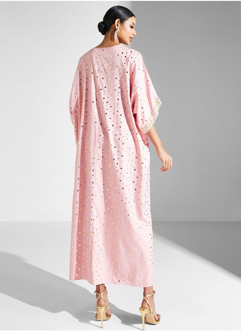 Khizana - Embroidered Detail Abaya - Image 1