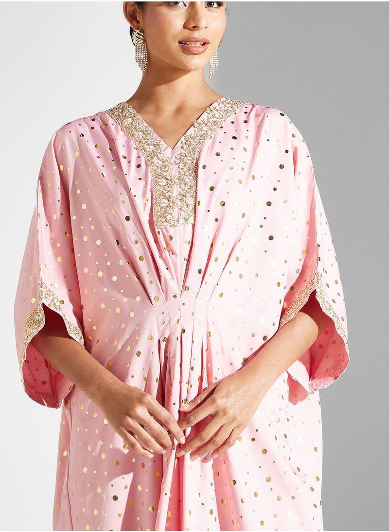 Khizana - Embroidered Detail Abaya - Image 1