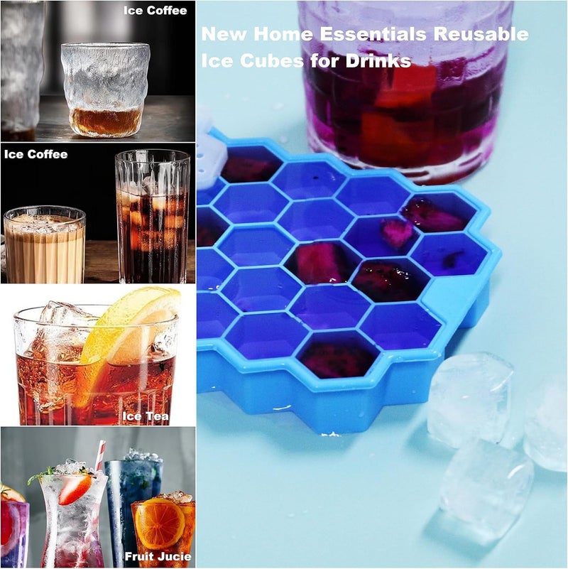 STARFLYER Ice Cube Trays for Freezer with Lid37 Grid Multicolor Silicone Ice Cube Tray with Lid for Small Ice Cube MoldsEasyRelease Reusable Ice Cube in Ice Bucket for Iced Coffee Cup 3 - Image 5