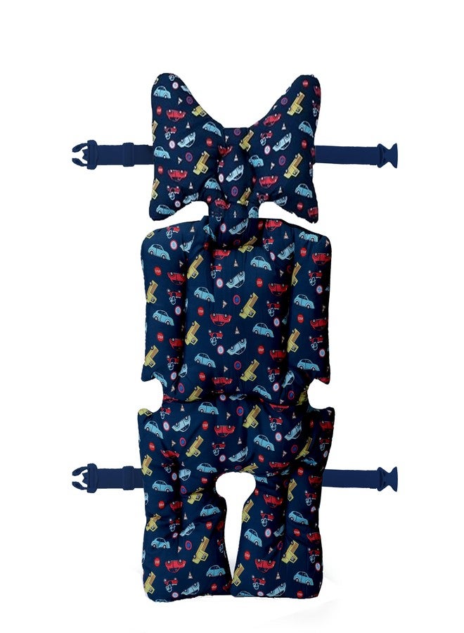Motherly Baby Stroller Seat Cushion | Reversible and Universal Fit Pad for Strollers, High Chairs, Car Seats & Rockers | Soft, Breathable Pram Liner with Secure Straps & Safety Belt Slot - Image 1