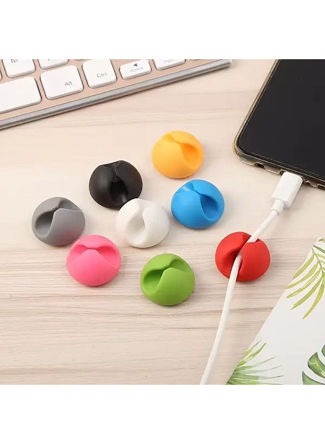 10pcs Color Mix Self Adhesive Cable Clips For Desk Car Wire Management - Image 2