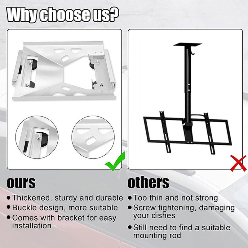 Magnetic Car Roof Mount, 304 Stainless Steel Weather with Arrow Storage Case Roof Mount Kit for RV Boat Mini Antenna Dish Satellite Magnetic - Image 5
