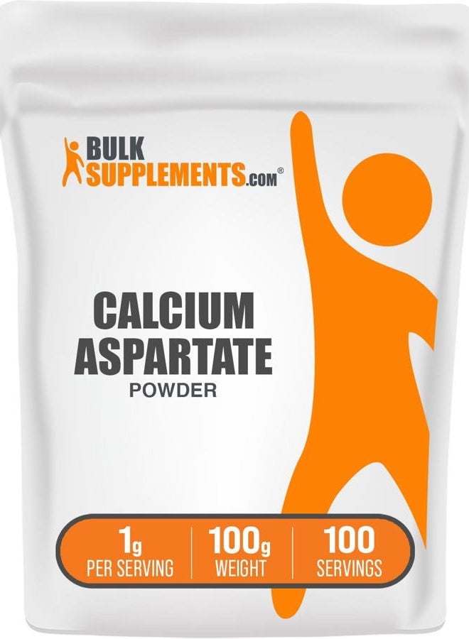 BulkSupplements .com Calcium Aspartate Powder - Gluten Free, 1000mg (200mg Calcium) per Serving, 100g (3.5 oz) (Pack of 1) - Image 1
