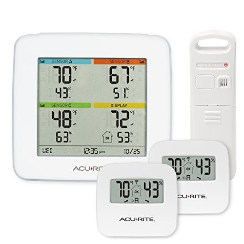 AcuRite 01096M Temperature & Humidity Station with 3 Indoor/Outdoor Sensors - Image 1