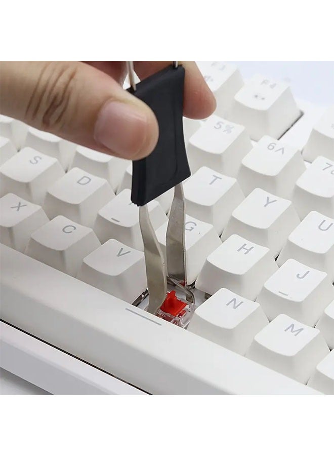 KOOKNA 2 in 1 Keycap Puller and Switch Remover, Mechanical Keyboard Accessory, Universal Key Cap Removal Tool, Stainless Steel Puller for Gaming Keyboard Cleaning - Image 3