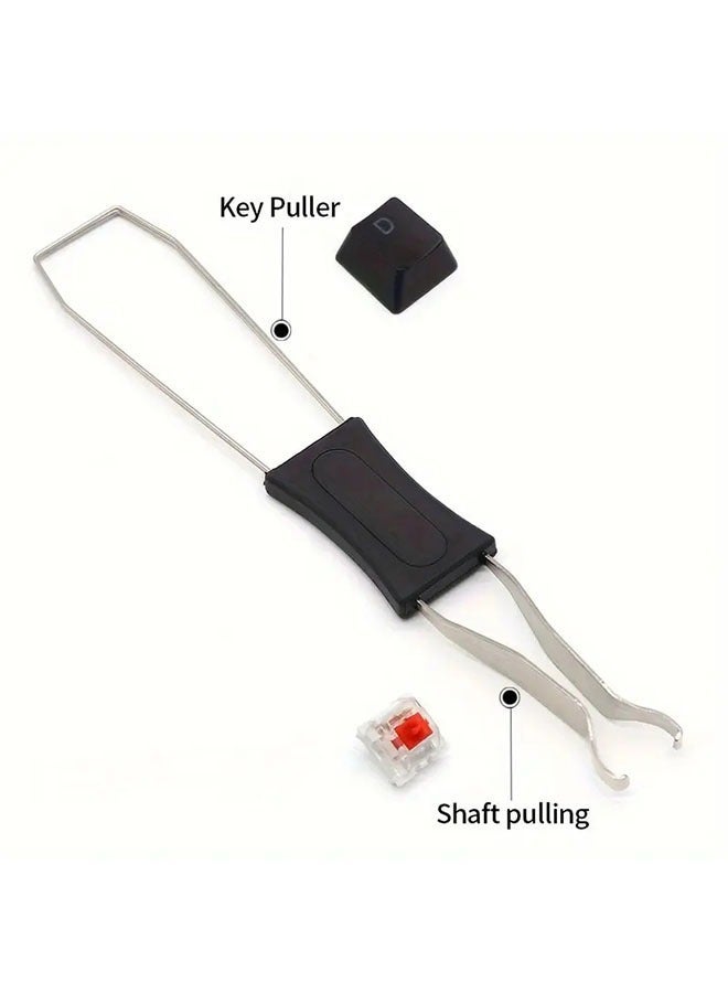KOOKNA 2 in 1 Keycap Puller and Switch Remover, Mechanical Keyboard Accessory, Universal Key Cap Removal Tool, Stainless Steel Puller for Gaming Keyboard Cleaning - Image 2