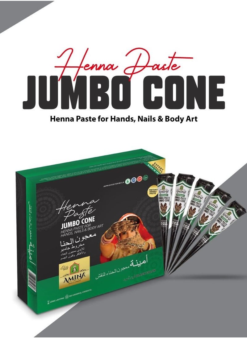 Organic Henna Instant Tattoo Henna Mehendi Cone Jumbo Black 12 Pieces X 45 gm - pzsku/Z131AE2B7C454DF2AC059Z/45/_/1668490162/8d74c772-e55f-40c9-aafa-bb69250b9ca5