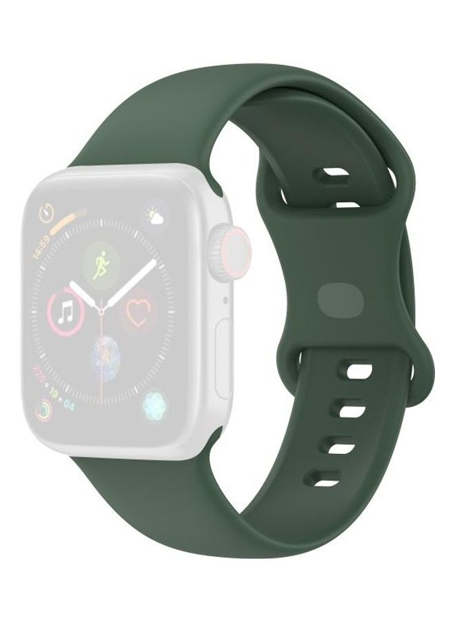 NIBEMINENT Replacement Watchbands For Apple Watch Series 7 45mm/6 & SE 5 4 44mm/3 2 1 42mm Dark Green - Image 1