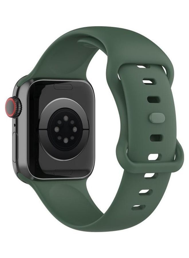 NIBEMINENT Replacement Watchbands For Apple Watch Series 7 45mm/6 & SE 5 4 44mm/3 2 1 42mm Dark Green - Image 2