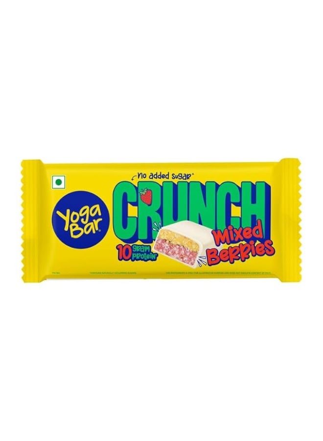 Yogabar Crunch Bars Variety Pack | Dark Chocolate and Mixed Berry | 10g Protein Bars | No Added Sugar | Crunchy Whey Protein Bars for Gym, Workout & Healthy Snacking | Pack of 2 Bars - Image 1