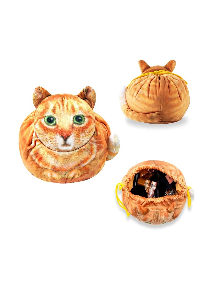Large Capacity Cat Makeup Bag for Women Trendy Travel Organizer Stylish Dustproof Storage Gift - Image 1