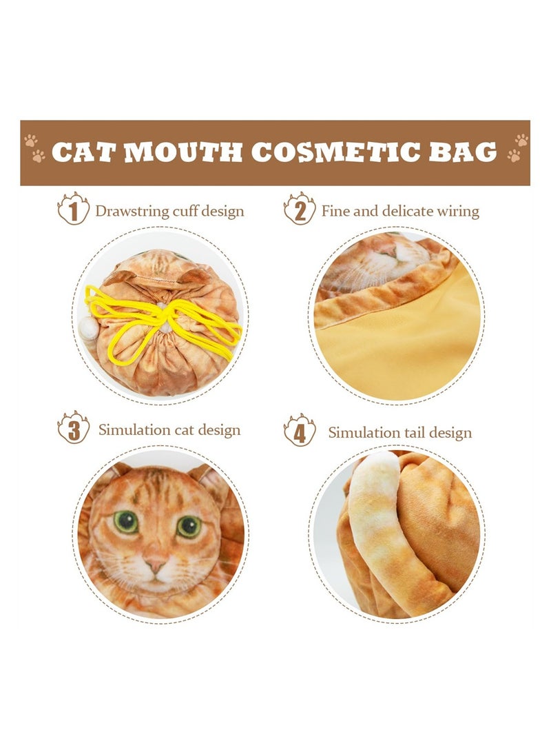 Large Capacity Cat Makeup Bag for Women Trendy Travel Organizer Stylish Dustproof Storage Gift - Image 2