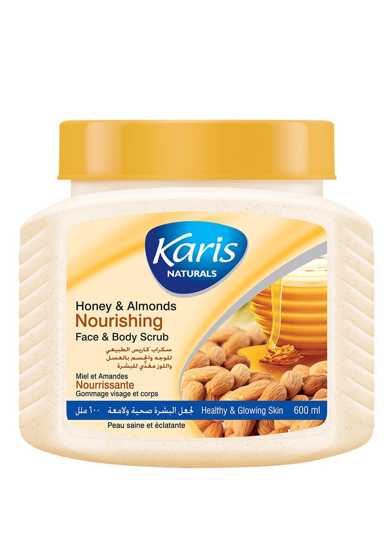 KARIS 2Pcs Karis Honey & Almonds Nourishing Face & Body Scrub 600Ml - Image 2