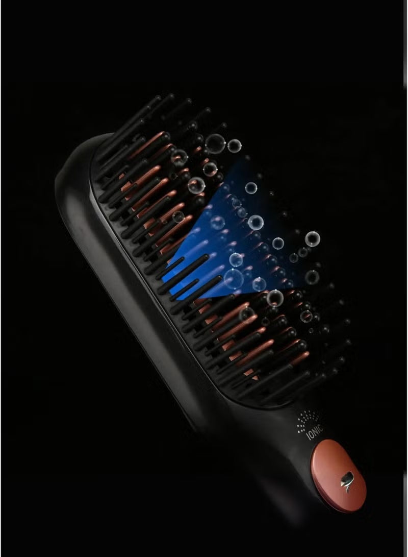 Joy 3-in-1 Professional Hair Styling Brush – Hot Air Dryer, Volumizer & Straightener, Black/Rose Gold BLACK-ROSE - Image 5