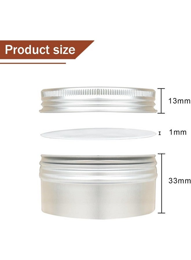 LIYAR 3 oz Tins with Lids, 40 Pack Aluminum Jars 3 oz Tin Salve Tins Refillable Containers With Screw Top and Labels for Salve,Candle,Spices or Balms(Silver) - Image 2