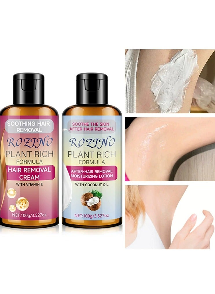 Rozino 2 PCS Women'S Hair Removal Cream, Mild Fragrance, Non-Irritating, Moisturizing Hair Removal Cream for Underarms And Limbs, Quick Hair Removal in Autumn And Winter - Image 1