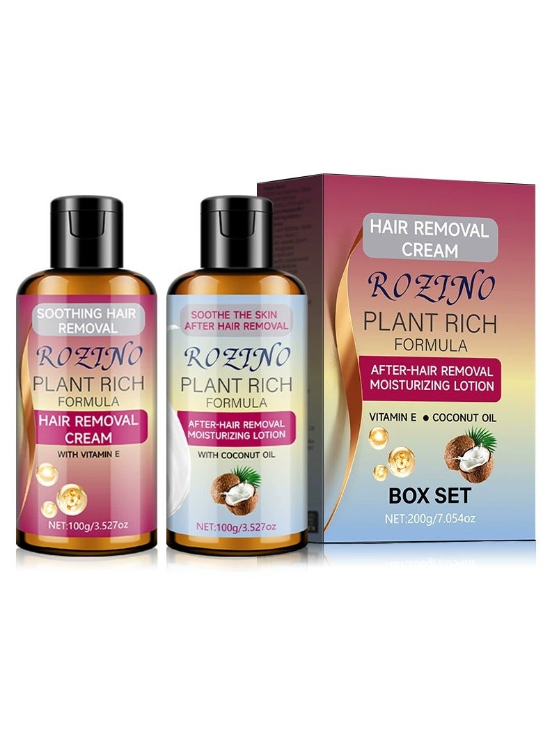 Rozino 2 PCS Women'S Hair Removal Cream, Mild Fragrance, Non-Irritating, Moisturizing Hair Removal Cream for Underarms And Limbs, Quick Hair Removal in Autumn And Winter - Image 3