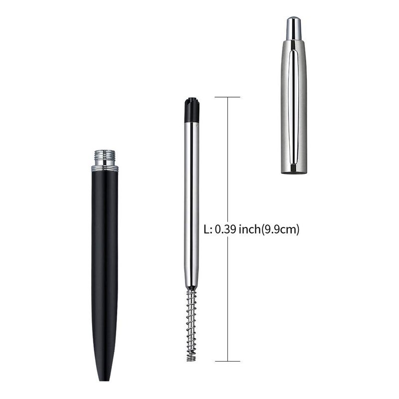 ChaoQ,Black Ink Refills (6pcs), Replaceable Ballpoint Pen Refills, 1mm Medium Tip - Black - Image 5