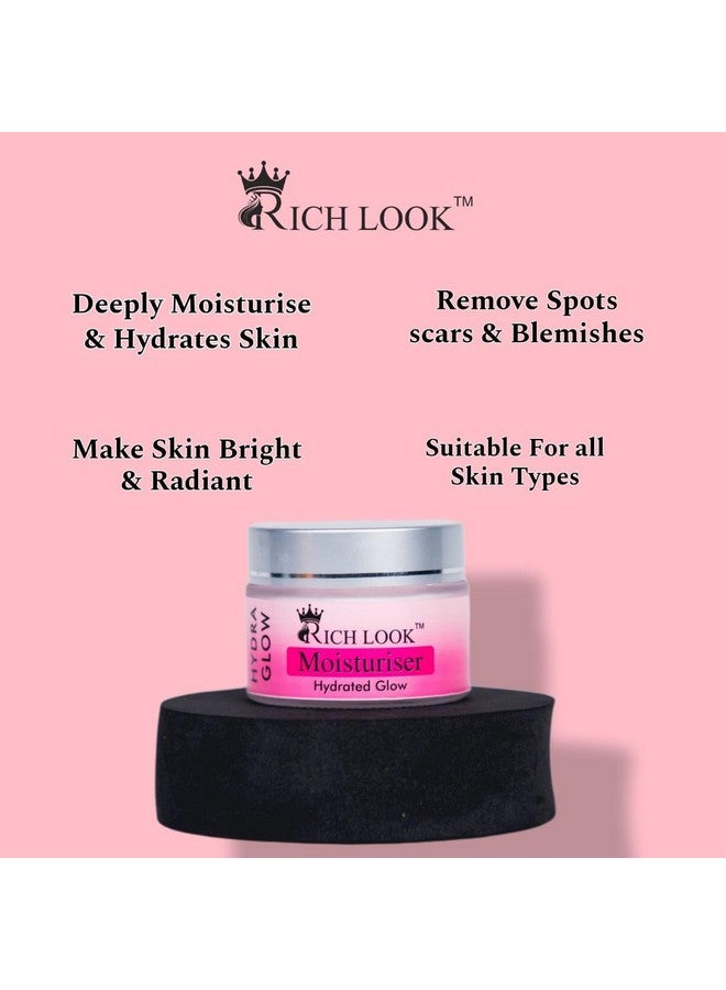 Richlook Hydra Glow Moisturizer - Deep Hydration & Radiance Boosting Face Cream for Soft, Supple & Glowing Skin - All Skin Types - Image 4
