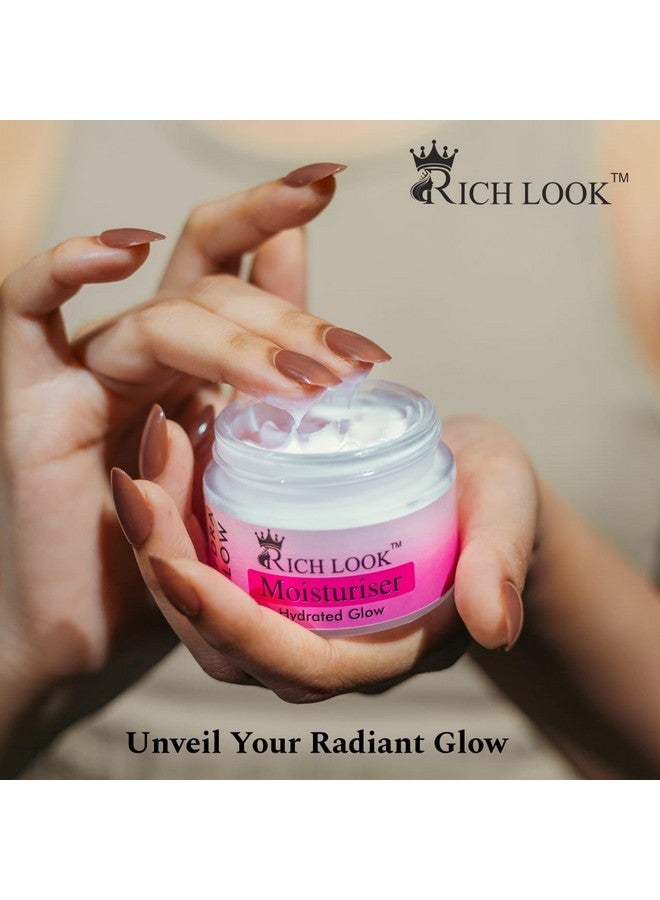 Richlook Hydra Glow Moisturizer - Deep Hydration & Radiance Boosting Face Cream for Soft, Supple & Glowing Skin - All Skin Types - Image 2