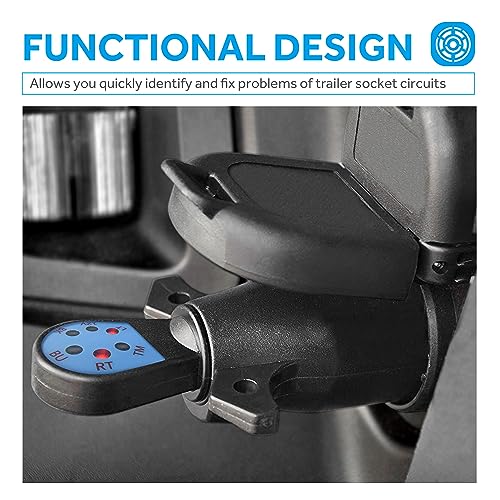 MICTUNING جهاز اختبار موصل المقطورة 7 طرق مع مصابيح LED حمراء - Image 2