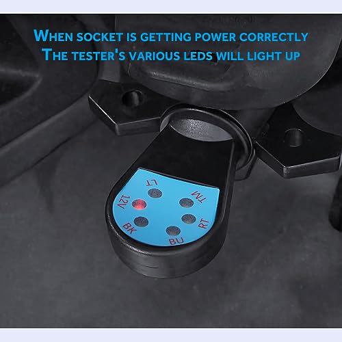 MICTUNING جهاز اختبار موصل المقطورة 7 طرق مع مصابيح LED حمراء - Image 5