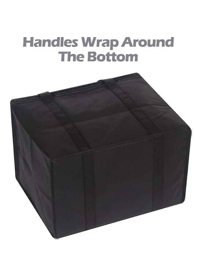 HOOKOR Set of 2 Large Insulated Reusable Grocery Bags with Sturdy Zipper and Handles, Foldable Washable Heavy Duty Cooler Totes for Hot or Cold Food Delivery, Groceries, Travel, Shopping - Image 4