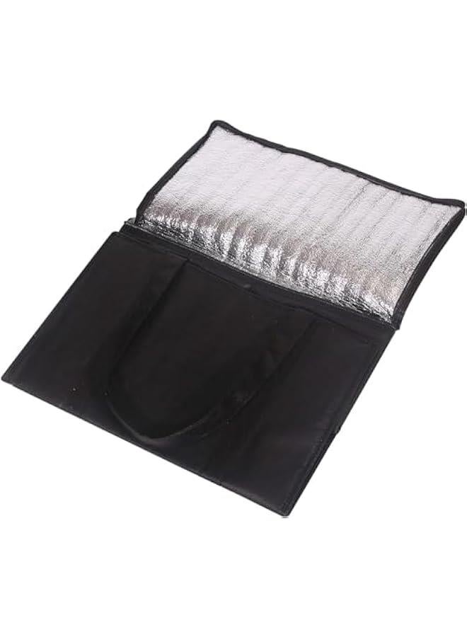 HOOKOR Set of 2 Large Insulated Reusable Grocery Bags with Sturdy Zipper and Handles, Foldable Washable Heavy Duty Cooler Totes for Hot or Cold Food Delivery, Groceries, Travel, Shopping - Image 5