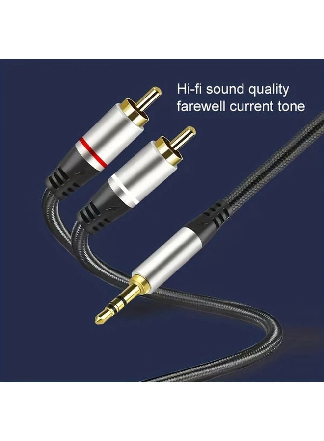 3 5mm to RCA Cable 2m Hi Fi Audio Adapter Y Splitter Aux Connector for TV Speaker - Image 2