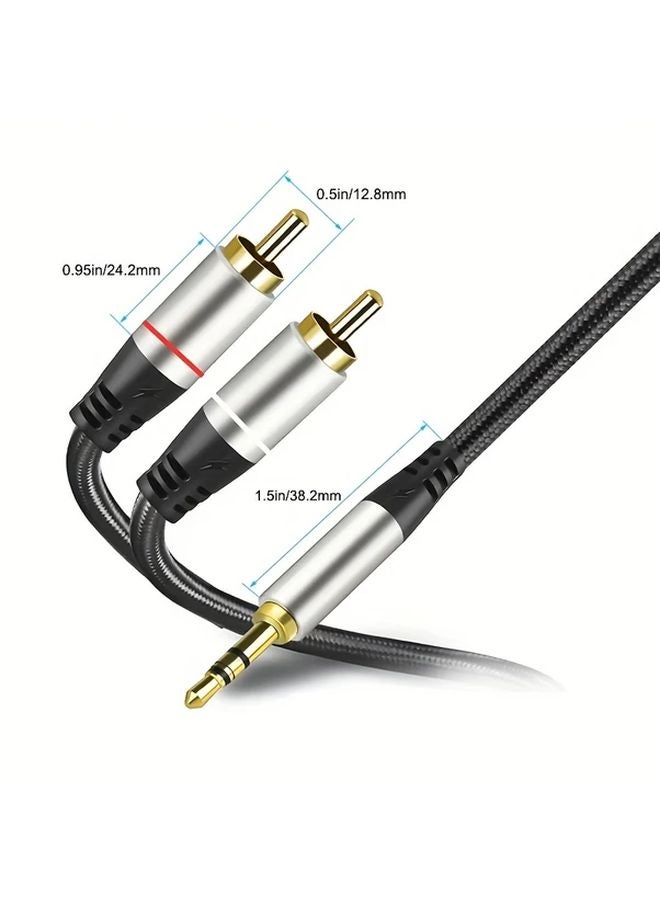 3 5mm to RCA Cable 2m Hi Fi Audio Adapter Y Splitter Aux Connector for TV Speaker - Image 3