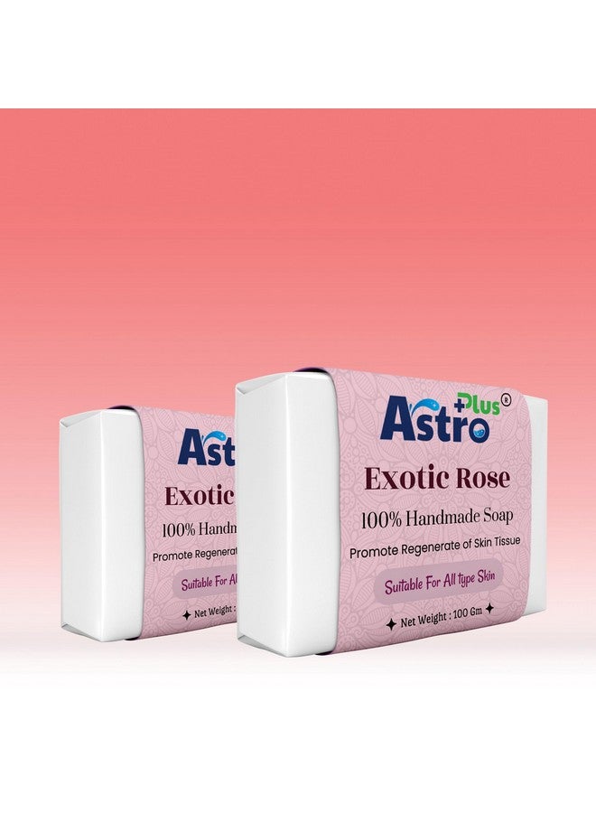 ASTRO PLUS + Astro Plus+ Rose Soap Homemade Natural Soap At Home For Your Healthy Skin Use For Deep Cleansing & Glowing Skin (4 pieces) - Image 1