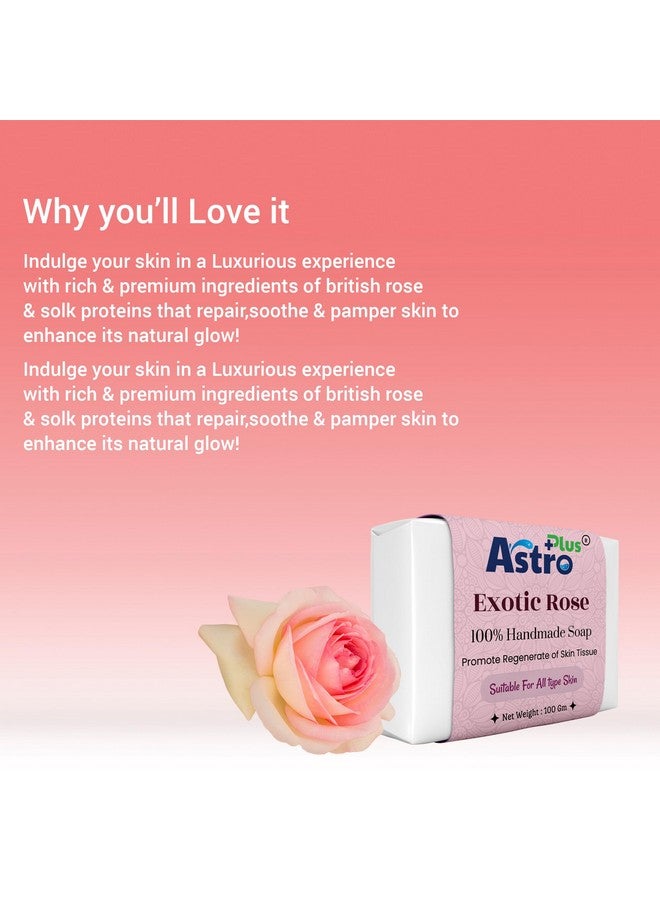 ASTRO PLUS + Astro Plus+ Rose Soap Homemade Natural Soap At Home For Your Healthy Skin Use For Deep Cleansing & Glowing Skin (4 pieces) - Image 4