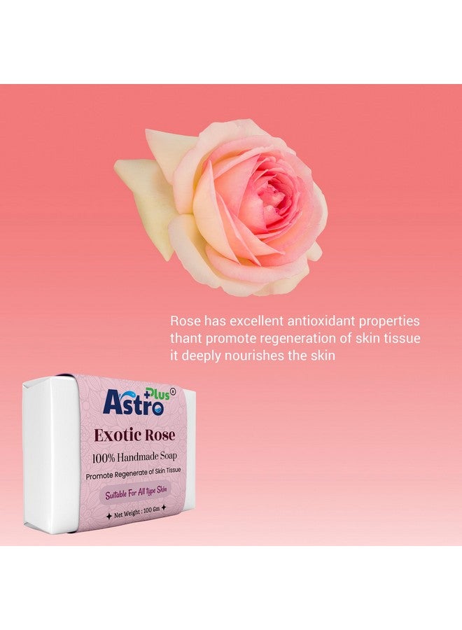 ASTRO PLUS + Astro Plus+ Rose Soap Homemade Natural Soap At Home For Your Healthy Skin Use For Deep Cleansing & Glowing Skin (4 pieces) - Image 2