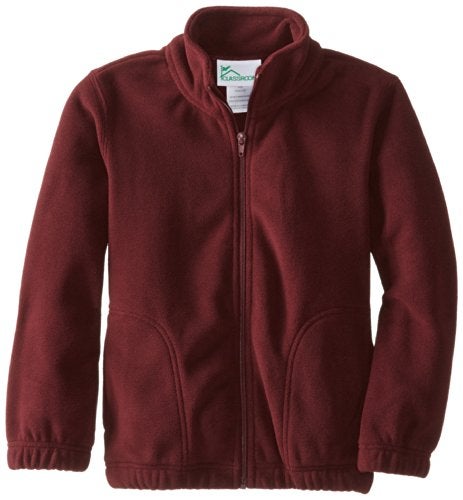 CLASSROOM Youth Unisex Polar Fleece Jacket, Burgundy, Medium - Image 1