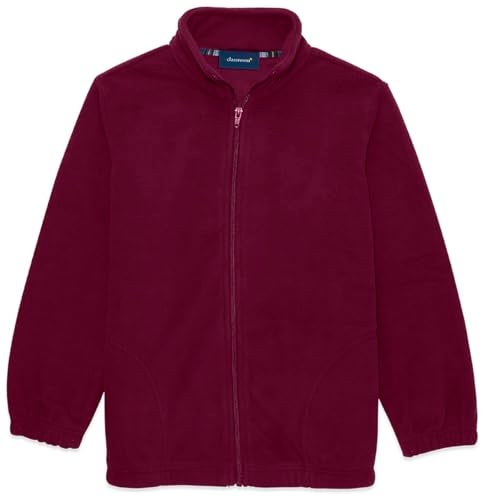 CLASSROOM Youth Unisex Polar Fleece Jacket, Burgundy, Medium - Image 2