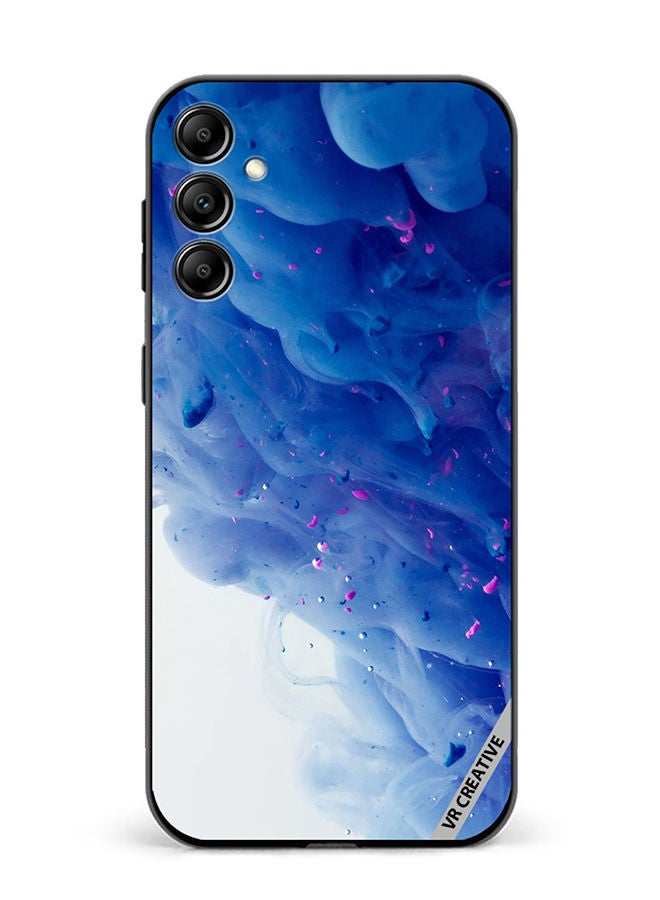 VR CREATIVE Protective Case Cover For Samsung Galaxy A34 Blue Abstract Design Multicolour - Image 1