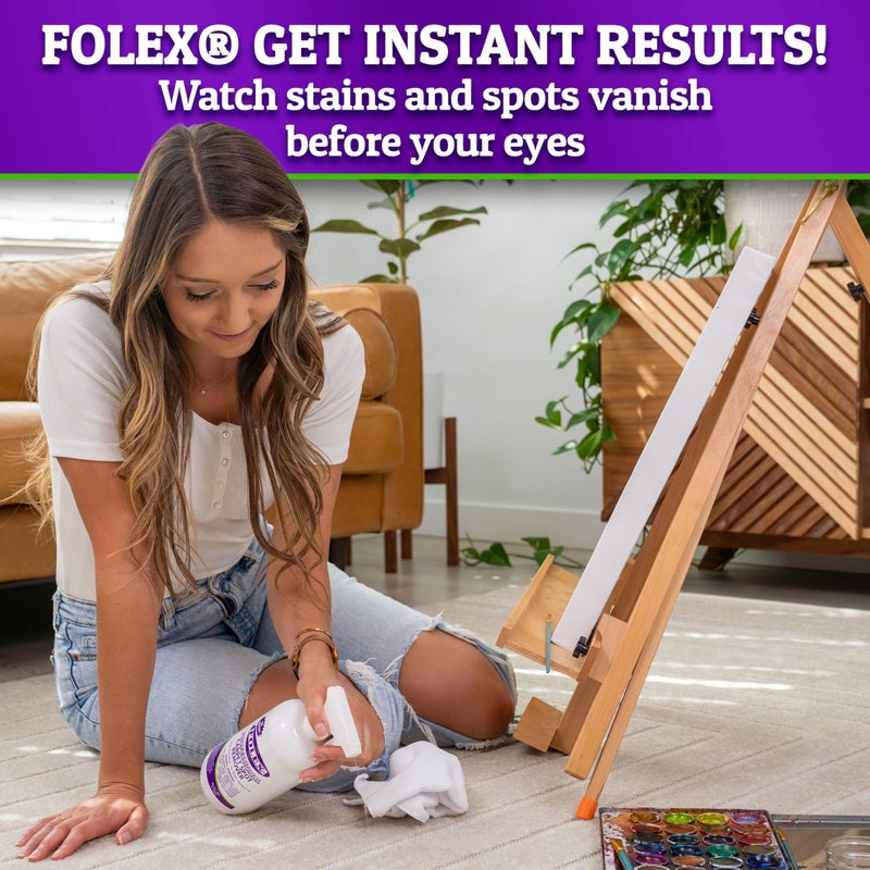 FOLEX Professional Carpet Cleaner Spray 34 oz, Spot Cleaner for Carpet and Upholstery, Pet Spot Remover - Image 3