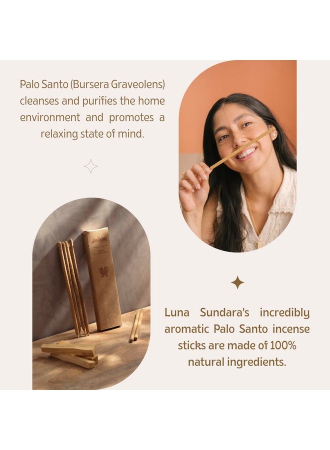 Luna Sundara Premium Palo Santo Hand Rolled Incense Sticks from 100% Wild Peruvian Palo Santo, for Meditation, Relaxation, and Spiritual Cleansing  - Image 3